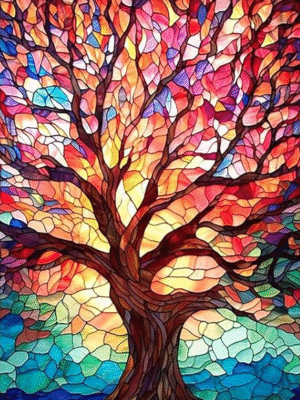 Stained Glass Tree